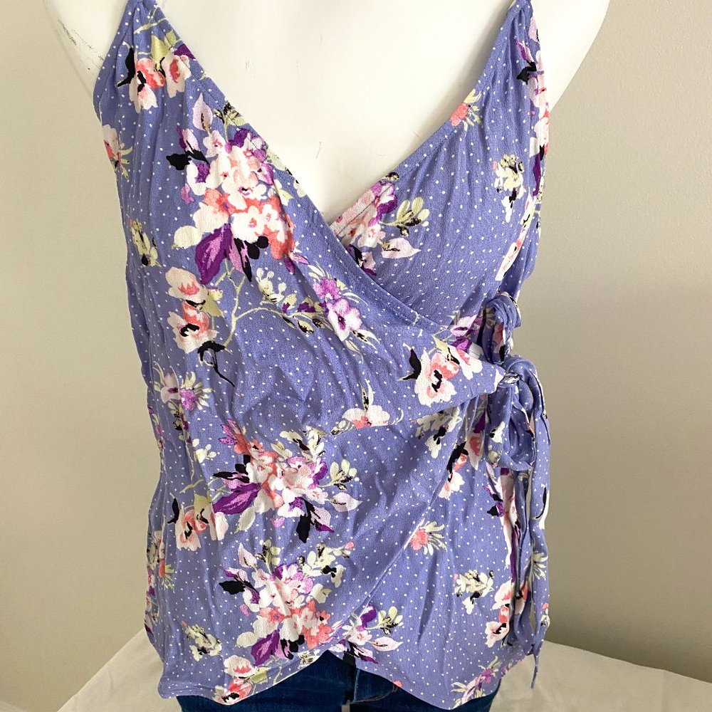 Faux Floral Wrap Tank